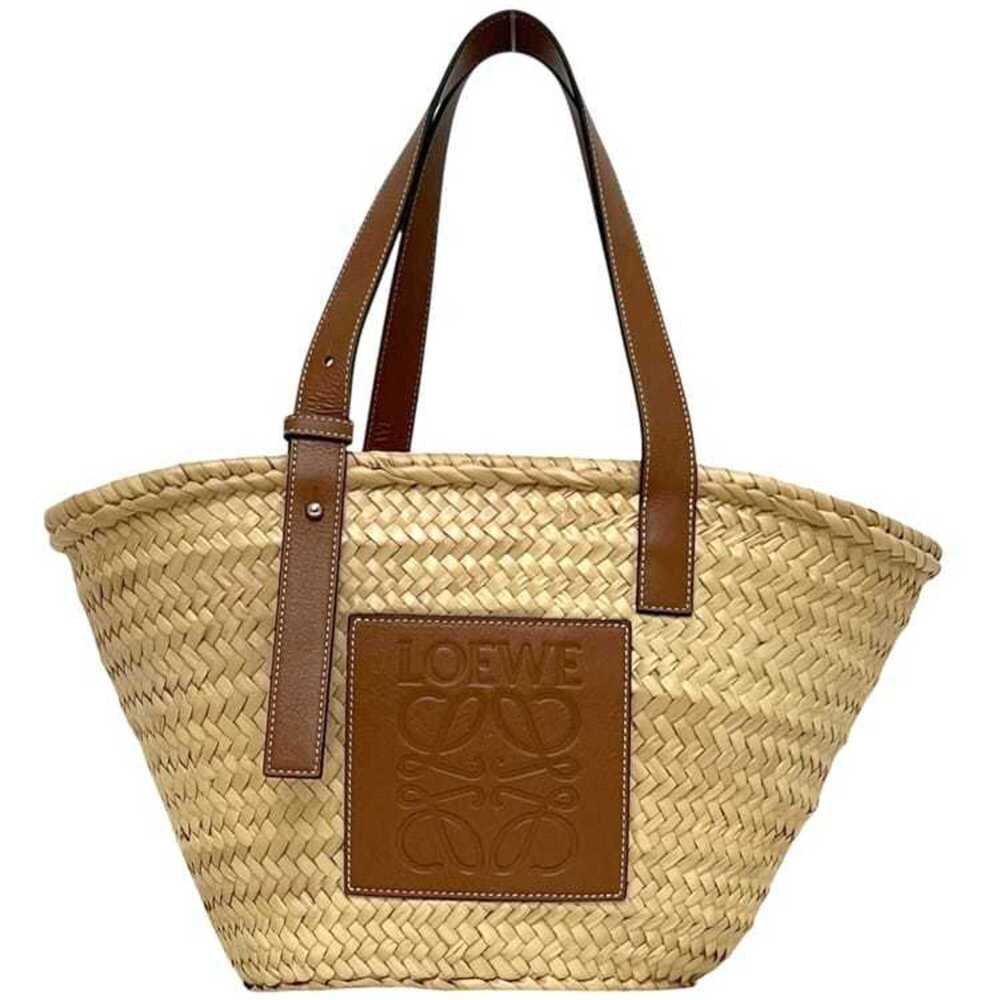 Loewe basket bag, medium tote Anagram design, 327.02.S92 412109, LOEWE raffia...